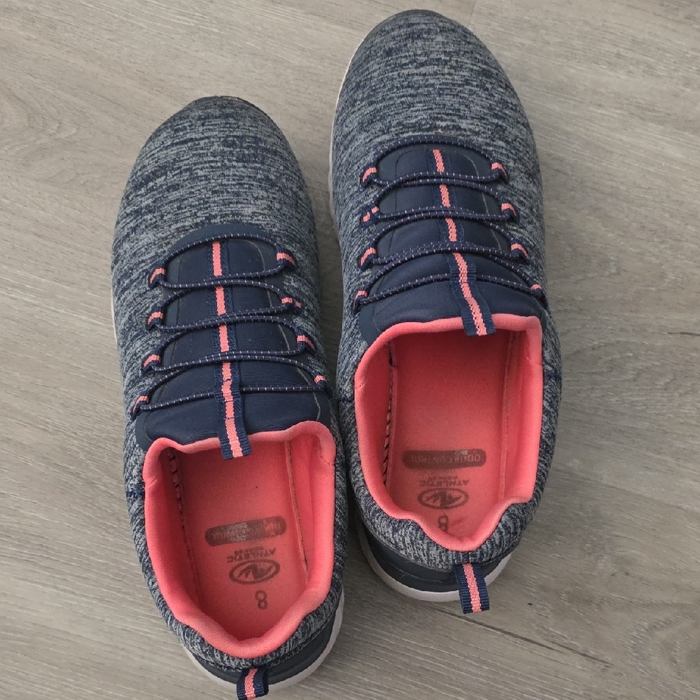 Navy and Pink Athletic Sneakers